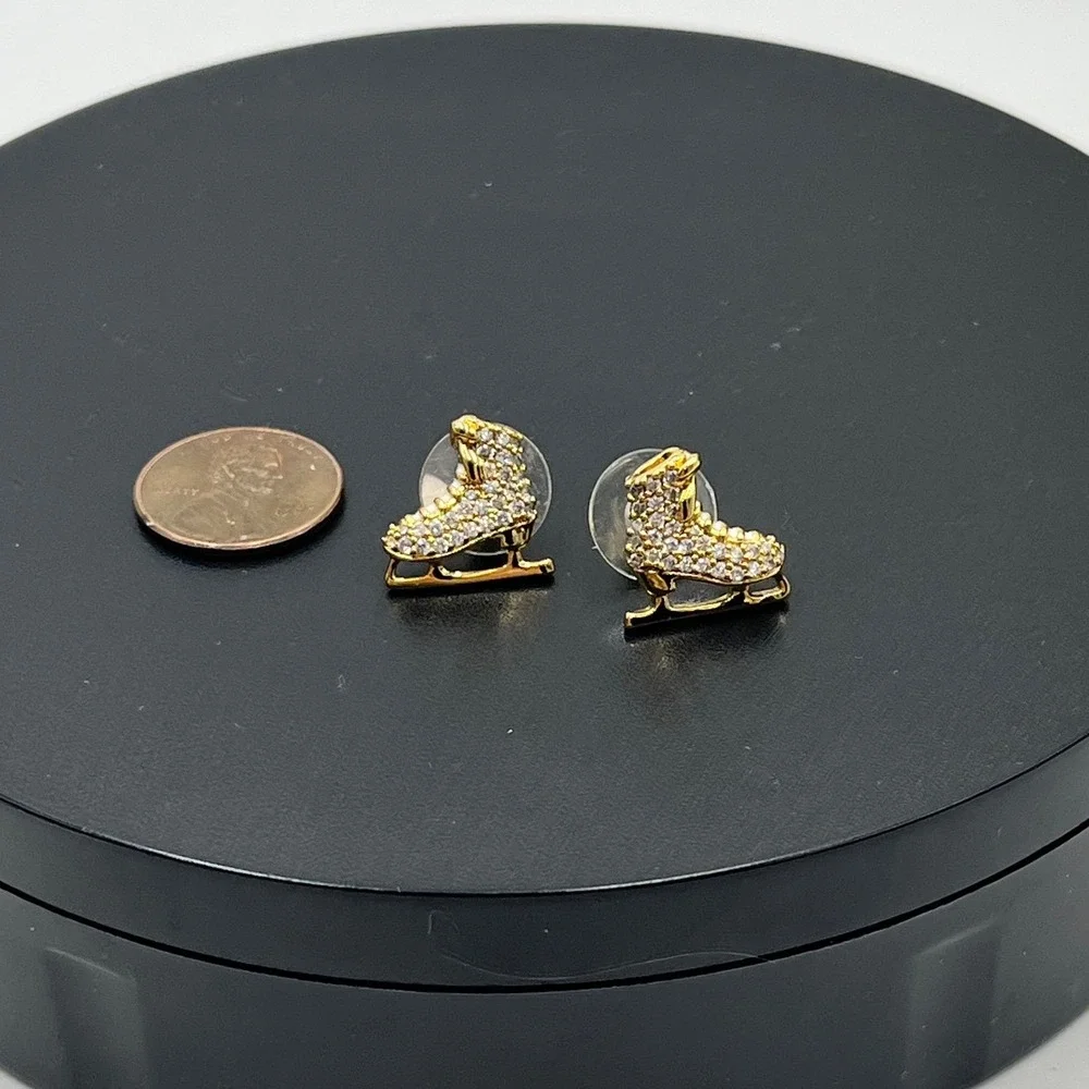 Kate Spade New York Small Pave Snow Day‎ Ice Skate Stud Earrings